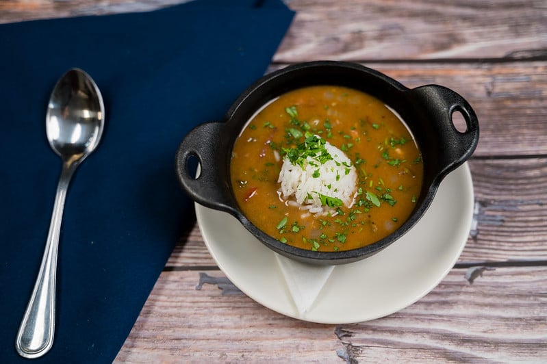 cup of sausage & beer gumbo